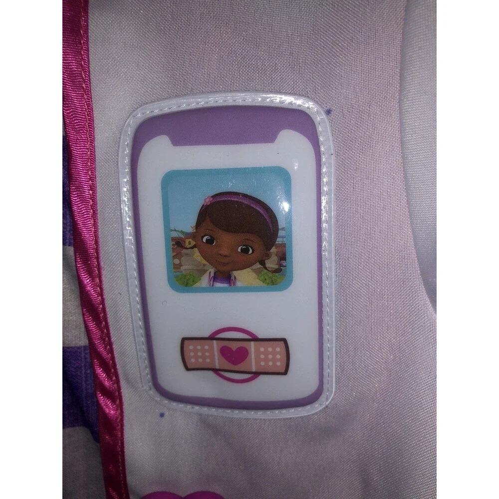 Disney Store Doc McStuffins Costume Kids Scrubs, Headband Stethoscope Size 7/8